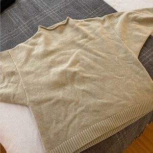 James Street Co Funnel Wool Sweater Fern